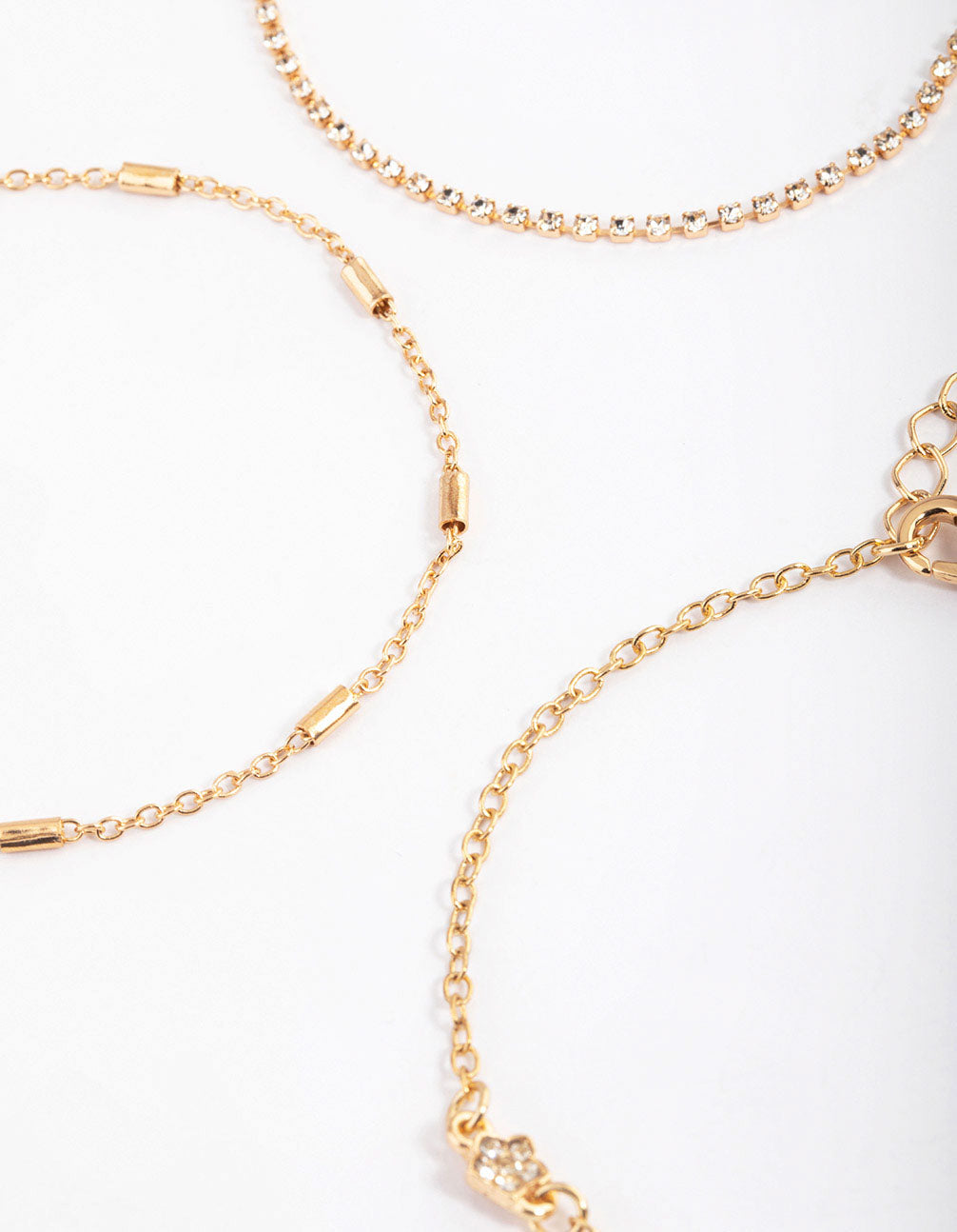 Gold Cup Chain & Flower Bracelet Pack