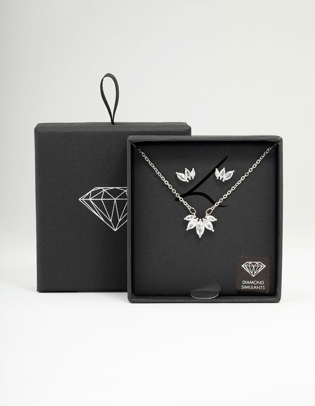 Silver Cubic Zirconia Marquise Jewellery Set