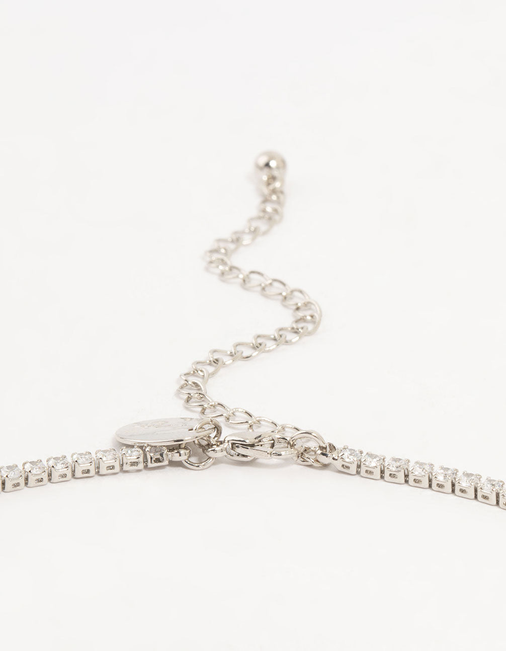 Silver Cubic Zirconia Navette Charm Earrings & Necklace Set