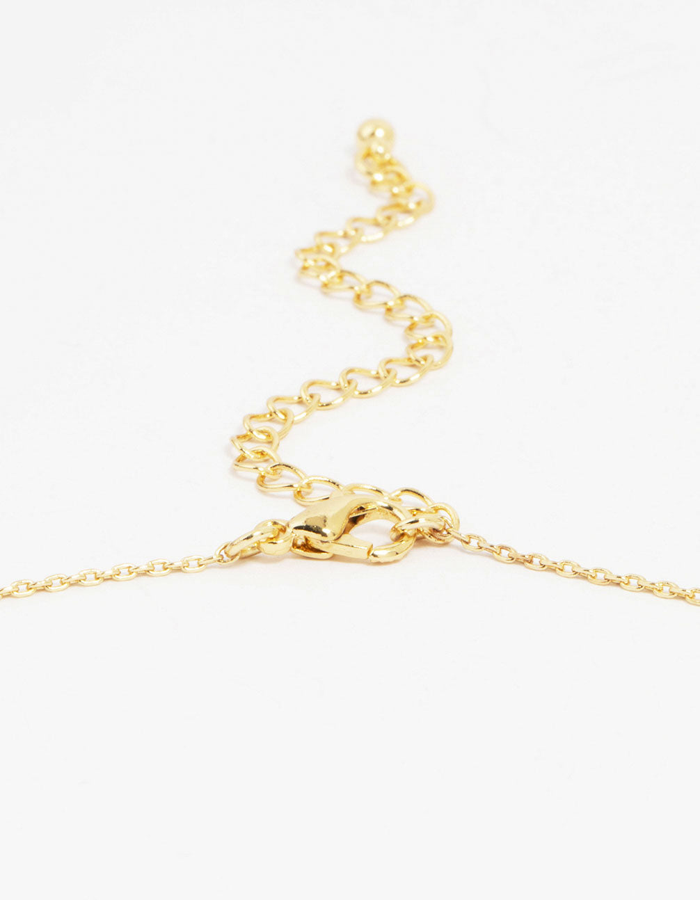 Gold Plated Cubic Zirconia Gothic Cross Necklace & Stud Earrings Set