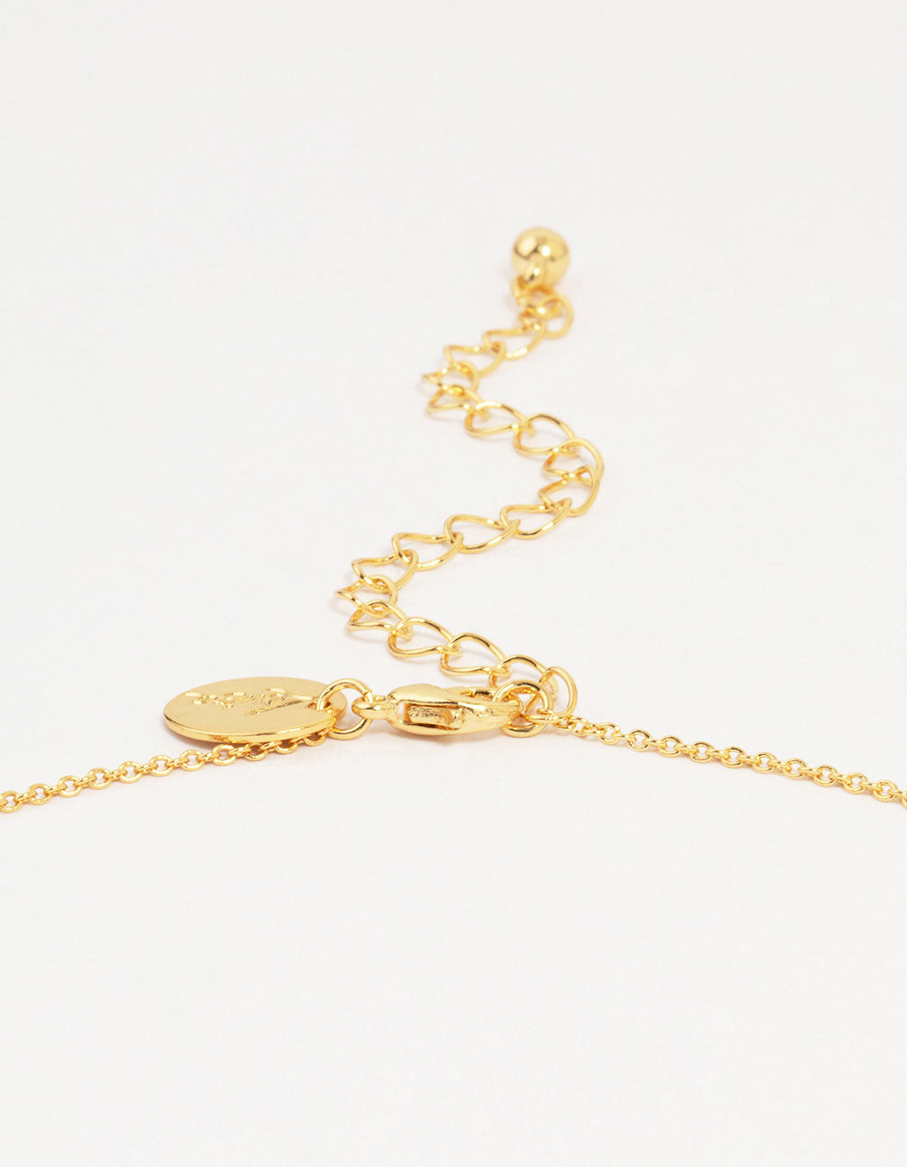 Gold Plated Brass Cubic Zirconia Y-Necklace