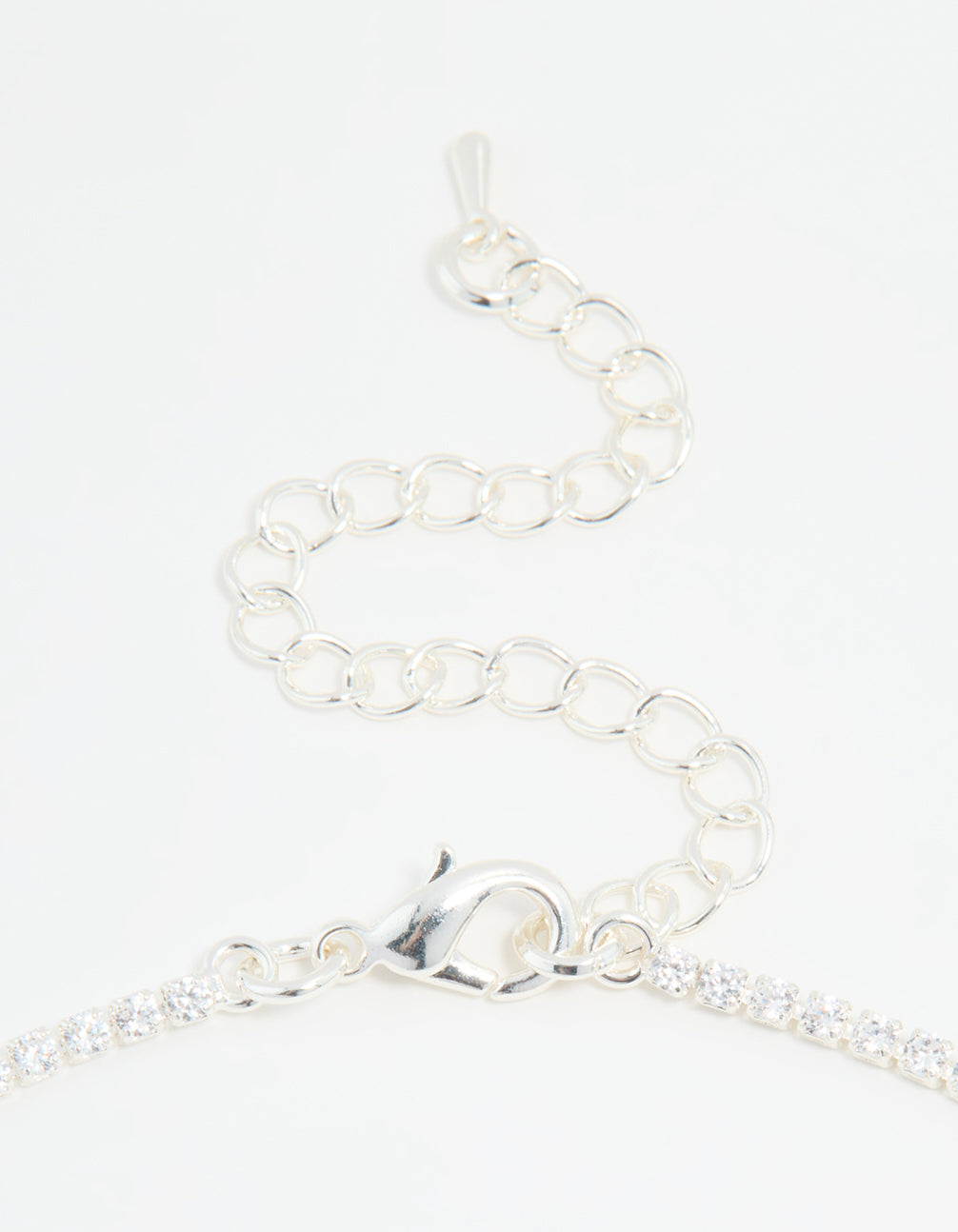 Silver Cubic Zirconia Navette Leaf Necklace & Earrings Set