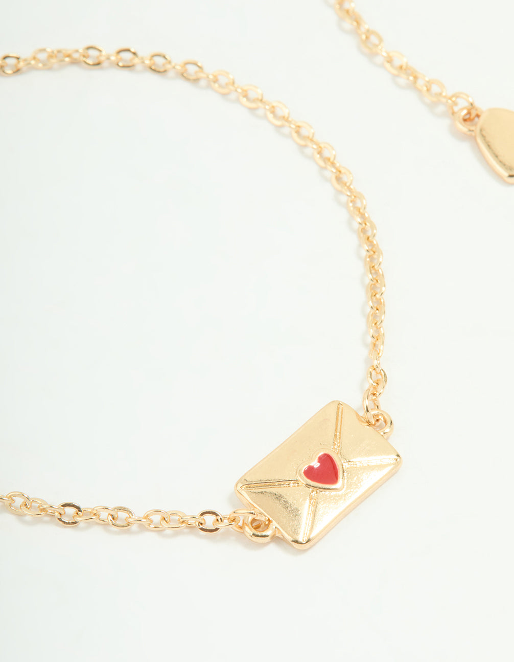 Gold Envelope & Heart Bracelets 2-Pack
