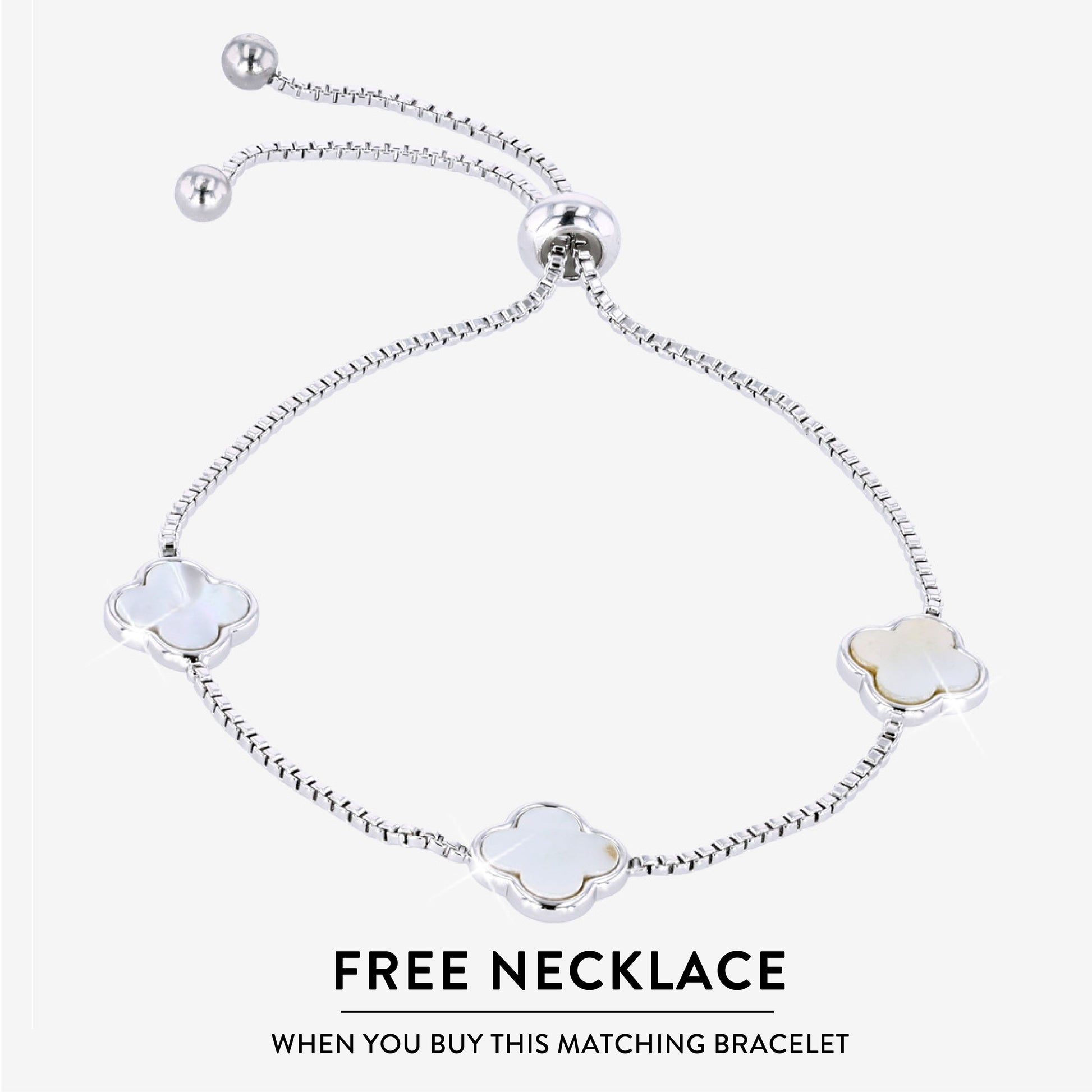 Mother Of Pearl 4 Leaf Clover Necklace