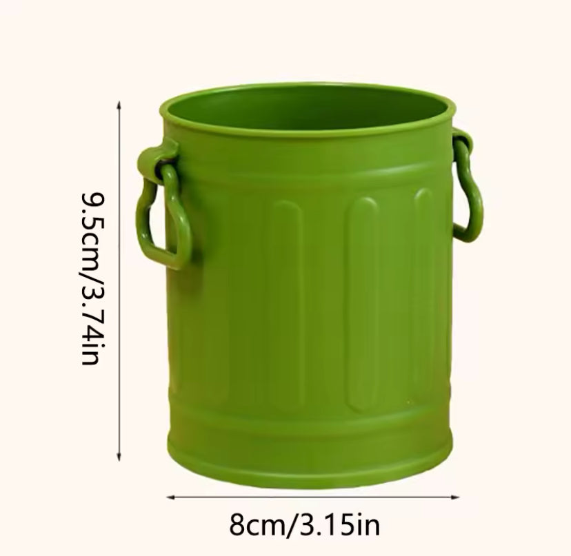 Portable Retro Style Pen Holder, Makeup Brush Holder Organizer, Mini Creative Office Storage Pen Holder, Pencil Bucket Organizer Container