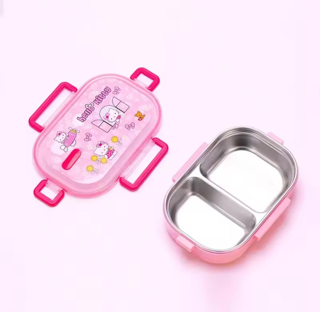 Hello Kitty Stainless Steel Lunch Box, Kawaii Anime Portable Girl  Bento Box, Cute Kids Food Picnic Box