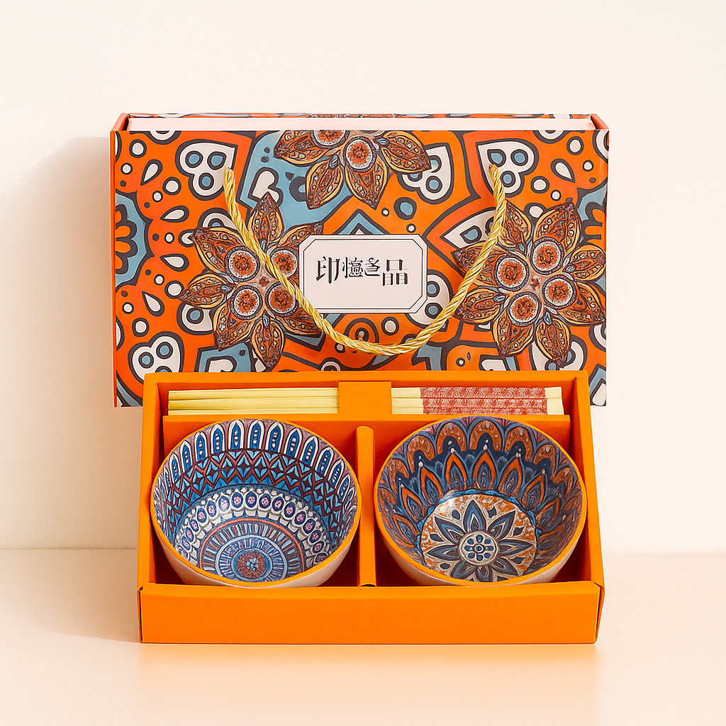 Japanese Style Ceramic Bowls - Set of 2