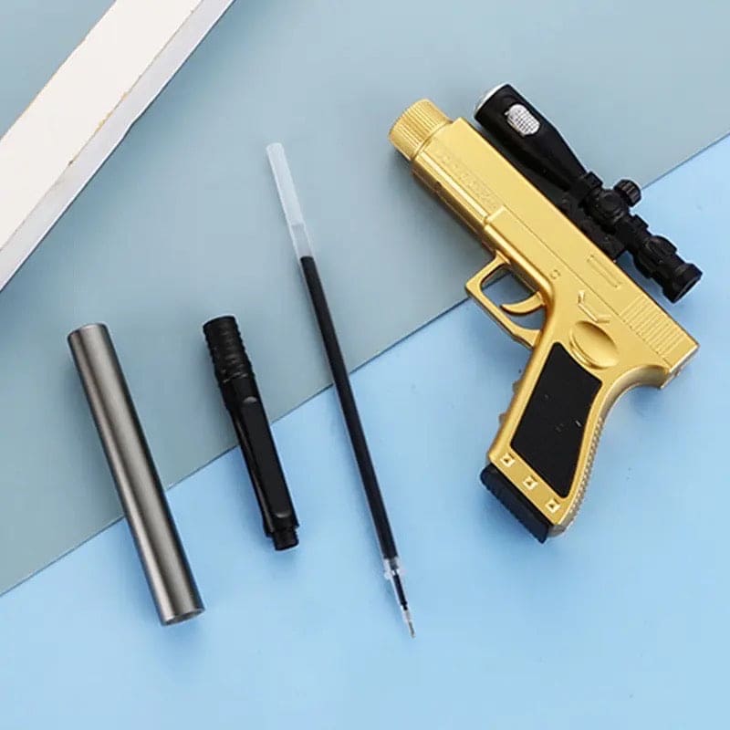 Pistol Shape Gel Pen,  Creative Gun Shape Gel Pen Light, ED Weapon Gel Pen, Refill Pen, Stationery School Supplies, Gun Toy Gel Pen, Sniper Rifle Gel Pen for School Student Writing Kids