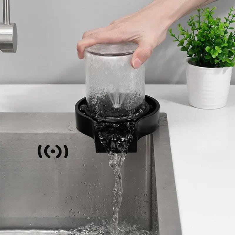 Automatic Cup Washer, Faucet Glass Cleaner For Kitchen Sink.