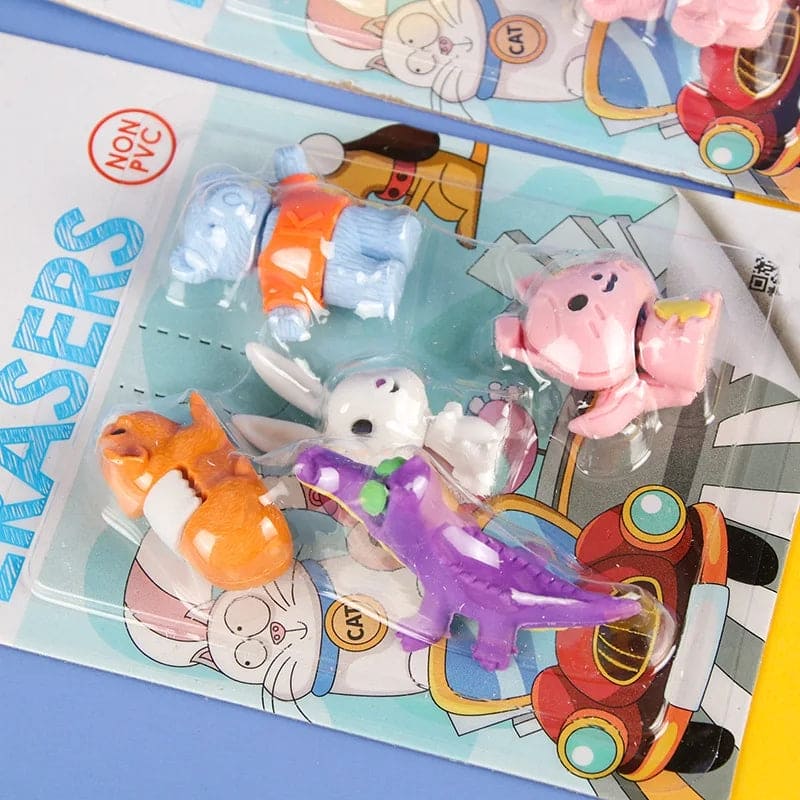 Set Of 6 Cute Fancy Eraser, Cute Cartoon Pencil Eraser,  Non Toxic Dessert Eraser for Kids, Children School College Office Supplies
