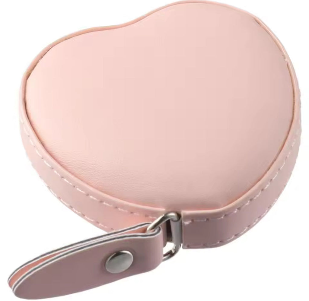 Cute Heart Shape Measuring Tape, Portable Soft Leather Measuring Tape, Mini Ruler for Body Measuring Tool