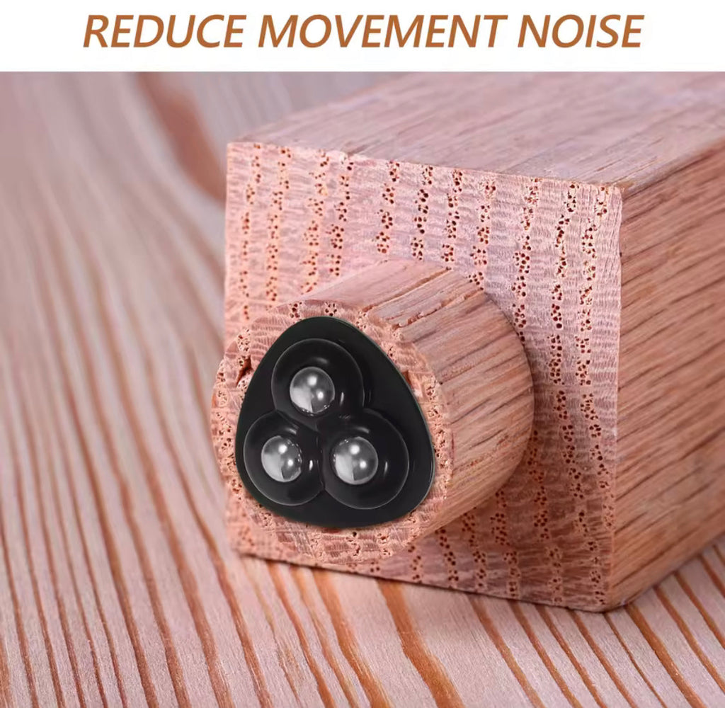 4Pcs Mini Caster Wheels, 360 Degree Free Rotation Universal Wheels, Universal Furniture Pulley, Stainless Steel Mini Swivel Wheels, Self Adhesive Caster Wheels