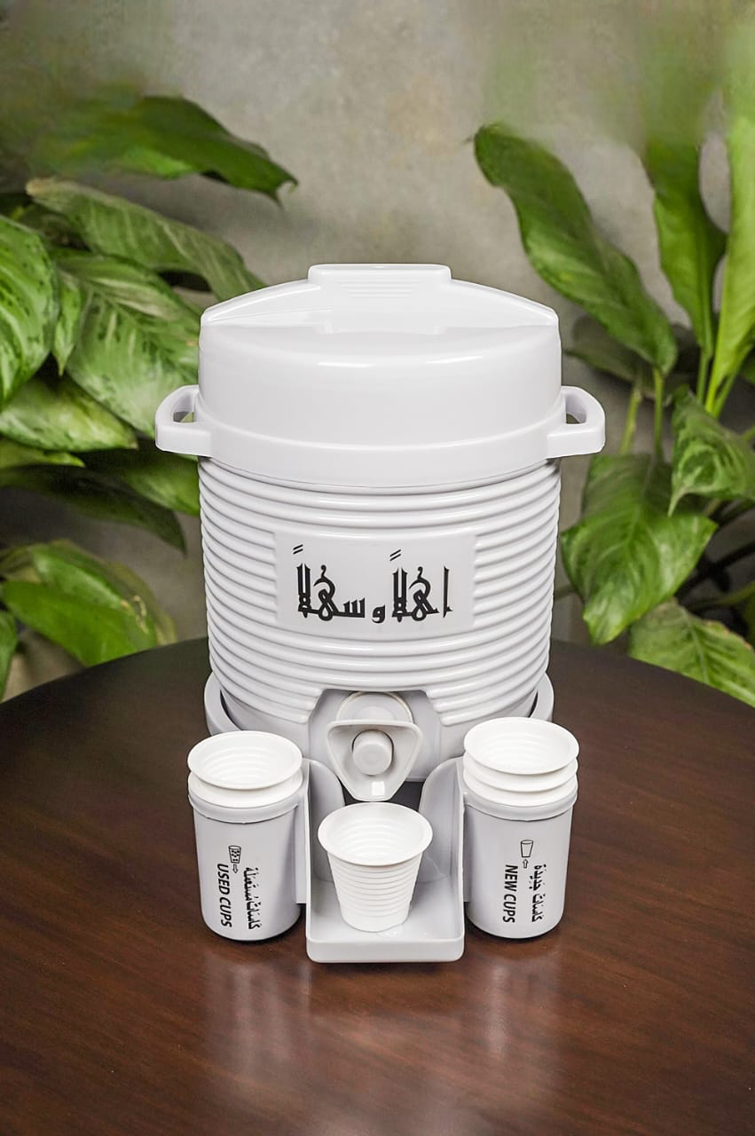 Water Cooler With Glass, Mini water cooler tank, Kitchen Beverage Dispenser Cooler