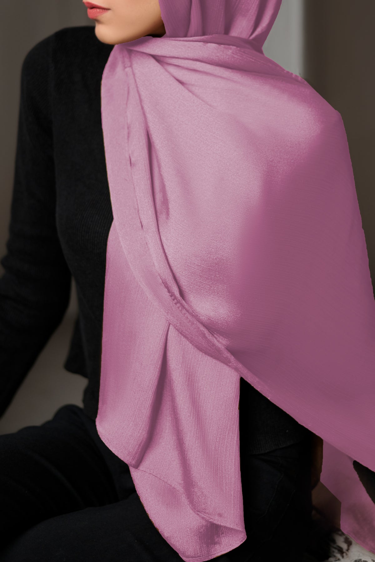 Crinkle Satin - Bubble Gum