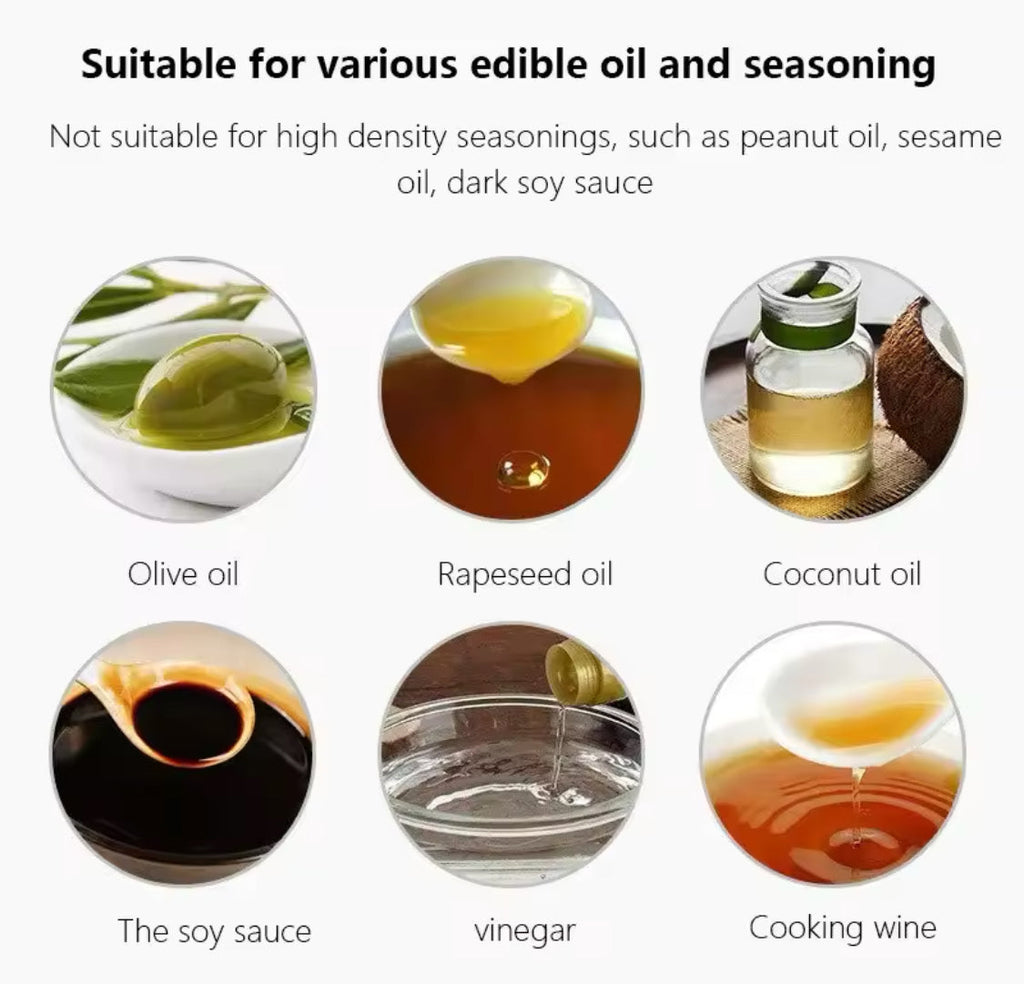 Transparent Glass Kitchen Oil Spray Bottle, Cooking Oil Spray Bottle, Barbecue Spray Oil Dispenser