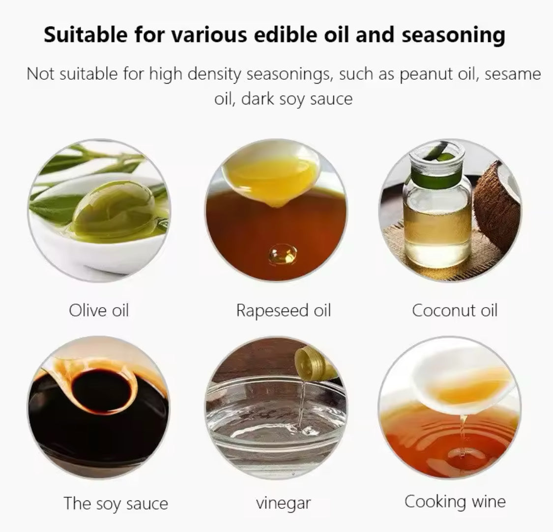 Transparent Glass Kitchen Oil Spray Bottle, Cooking Oil Spray Bottle, Barbecue Spray Oil Dispenser
