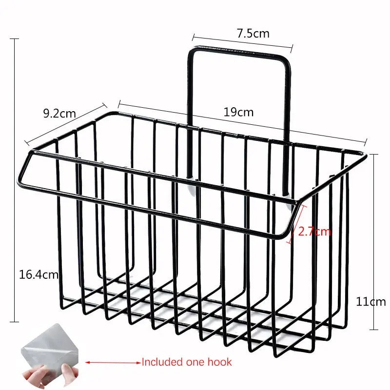 Metal Sponge Holder With Towel Stand, Kitchen Dish Cloth Sponge Shelf Storage Basket.
