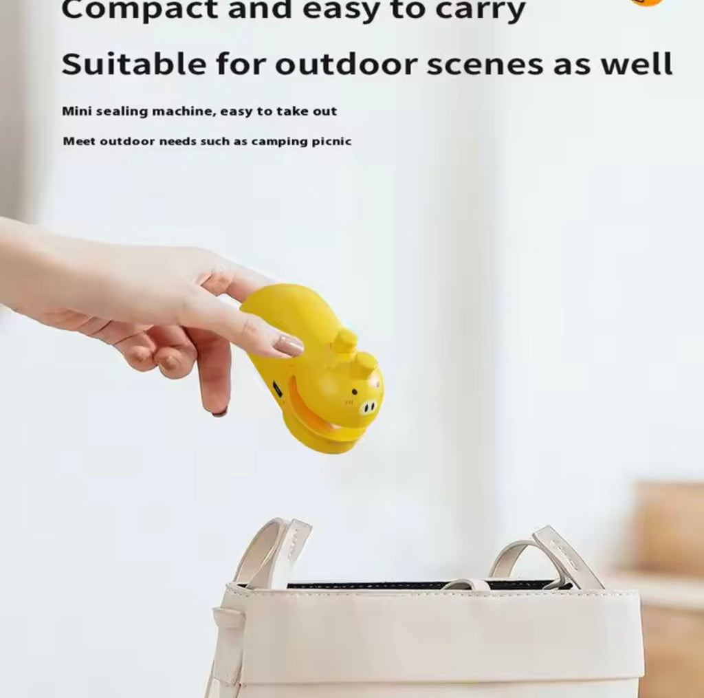 Magnetic Rechargeable Sealing Machine, Portable Airtight Bag Sealer, Handheld Plastic Bag Heat Sealer, Mini Bag Sealer With Built In Cutter