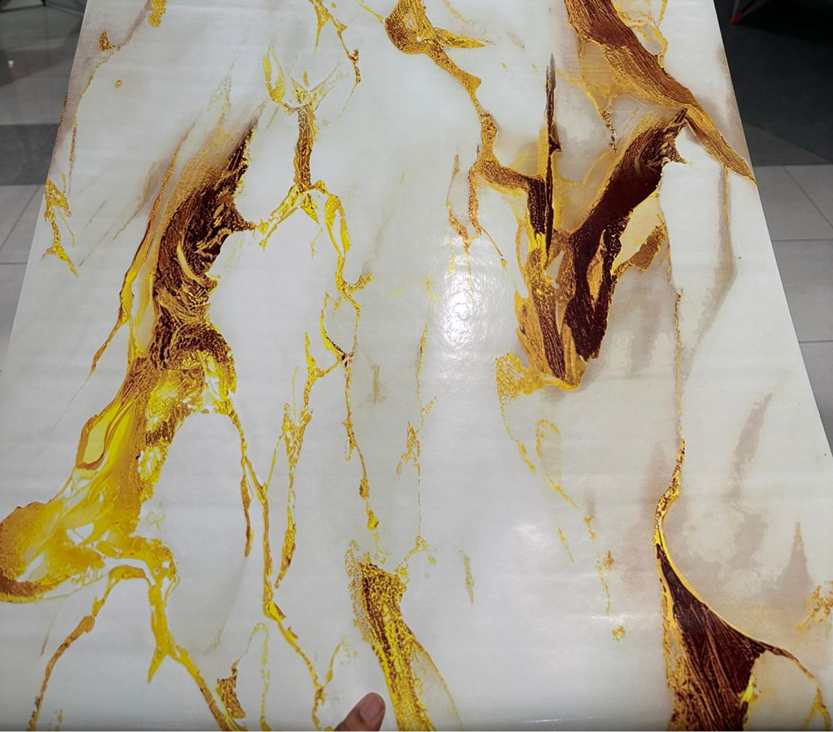 Waterproof UV Marble Sheet, Self Adhesive KSE Walls Sticker, Kitchen Cabinets Countertop Wallpaper