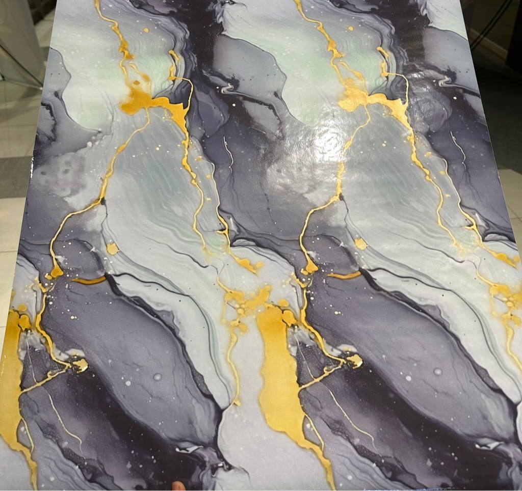 Waterproof UV Marble Sheet, Self Adhesive KSE Walls Sticker, Kitchen Cabinets Countertop Wallpaper