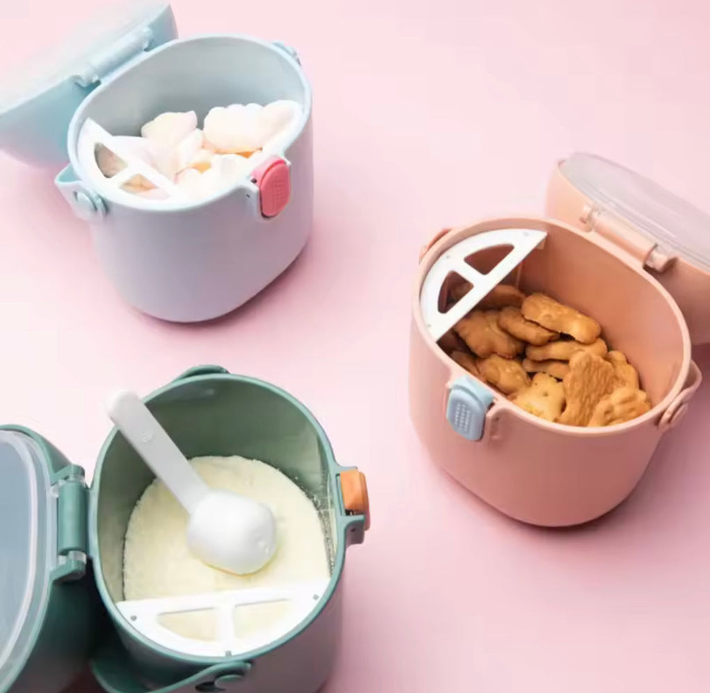 Baby Milk Powder Container With Spoon, Portable Baby Food Storage Box, Newborn Toddler Snack Box, Baby Essentials