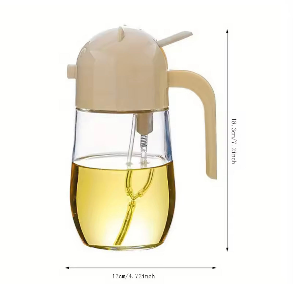 Rabbit Shaped Oil Dispenser Bottle, Vinegar Soy Sauce Spray Pour Oil Container, Home Barbecue Air Fryer Glass Baking Oil Kettle, Glass Container with Decorative Design For Cooking Oil
