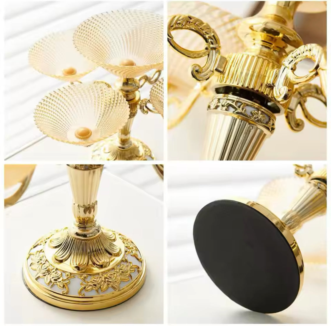 Vintage Style Luxury Rotating Fruit Tray, Rotating Snack Serving Tray, Snack Dried Fruit Plate, Fruit Tray Serving Tray With Stand