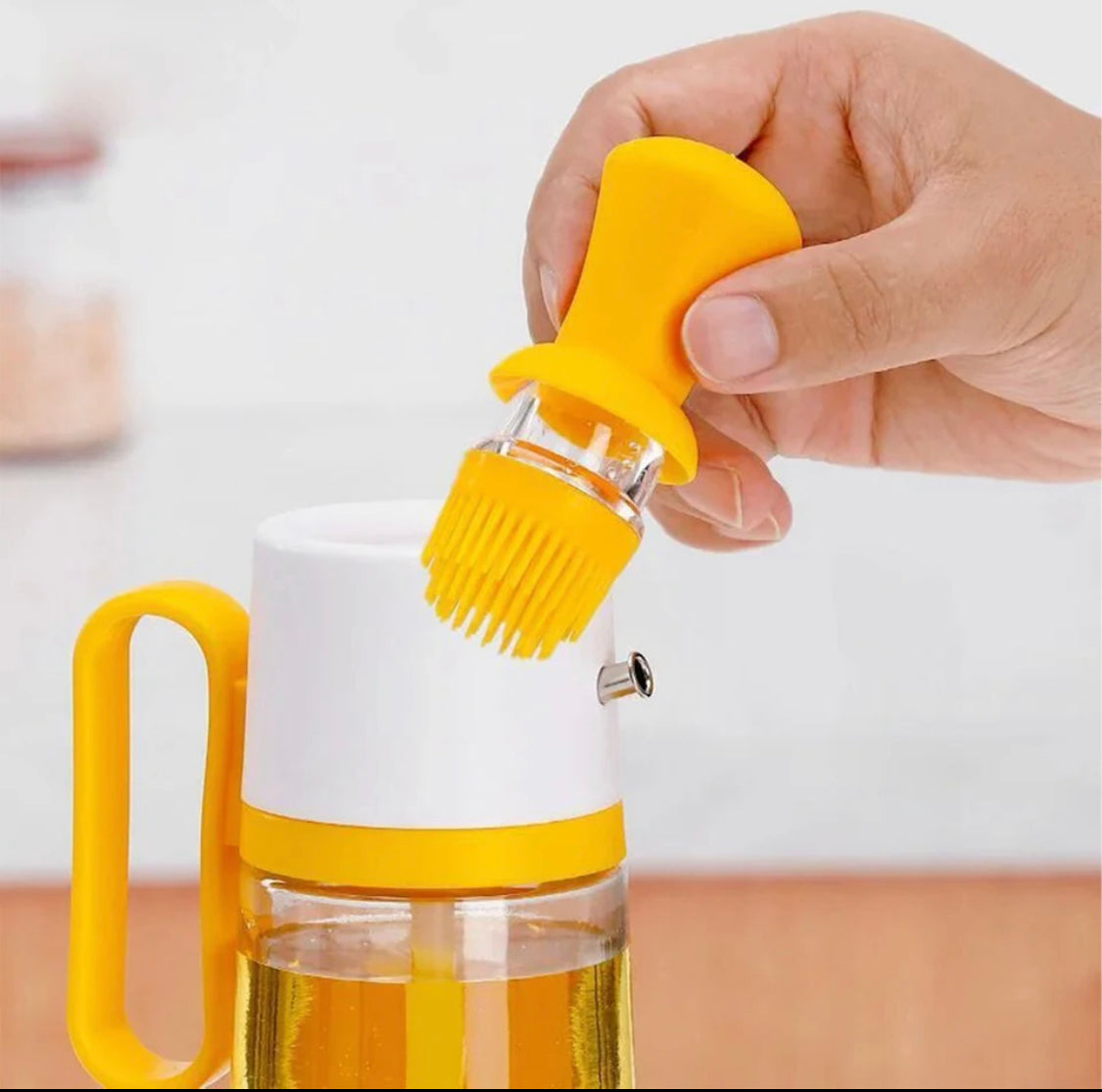 500ml Oil Dispenser Bottle With Brush, Cooking Seasoning Oil Bottle, Multifunctional Oil Bottle With Barbeque Brush