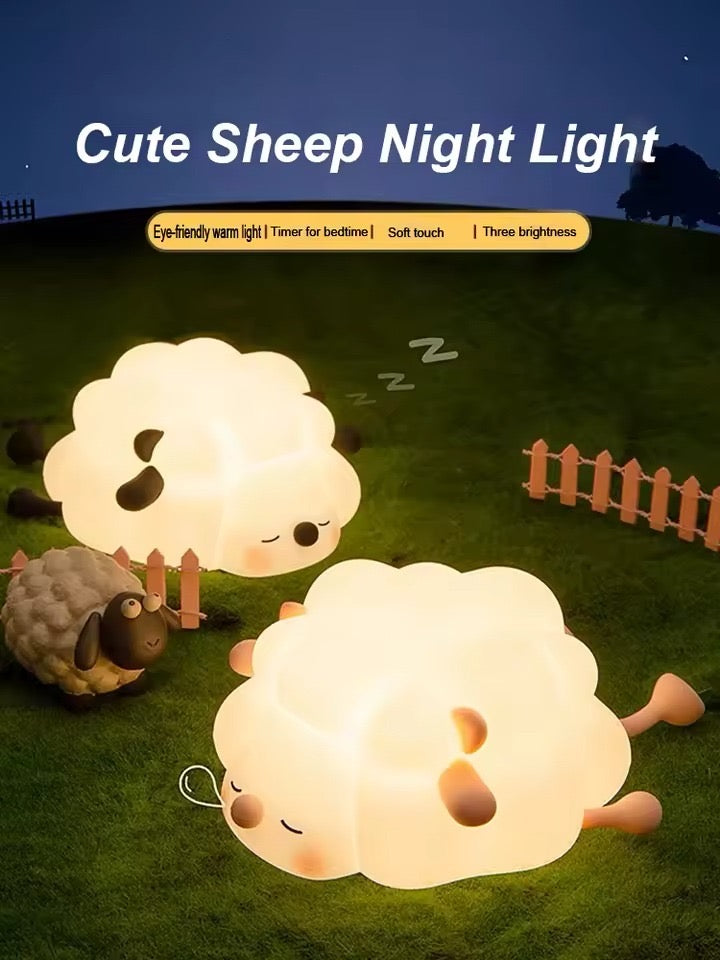 Cute Sheep Silicone Touch Night Light