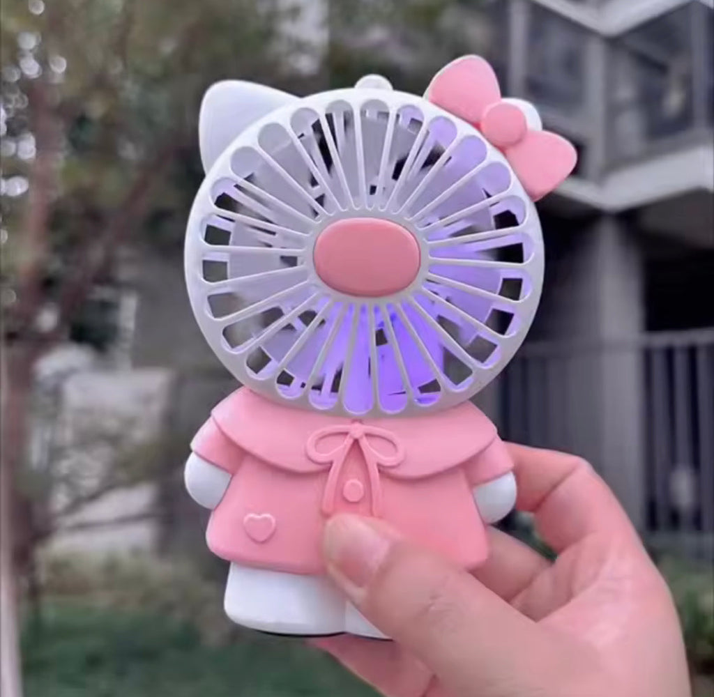 Hello Kitty Handheld Small Fan, Rechargeable Handheld Fan, Mini Pocket Fan