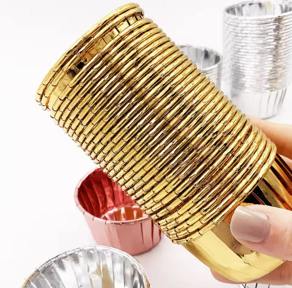 50pcs Muffin Cupcake Liner, Baking Cup Tray Case, Cake Wrappers, Cake Paper Cups, Pastry Tools