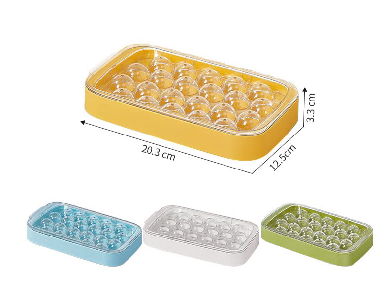 Round Ice Cube Tray, Ice Ball Tray With Lid.