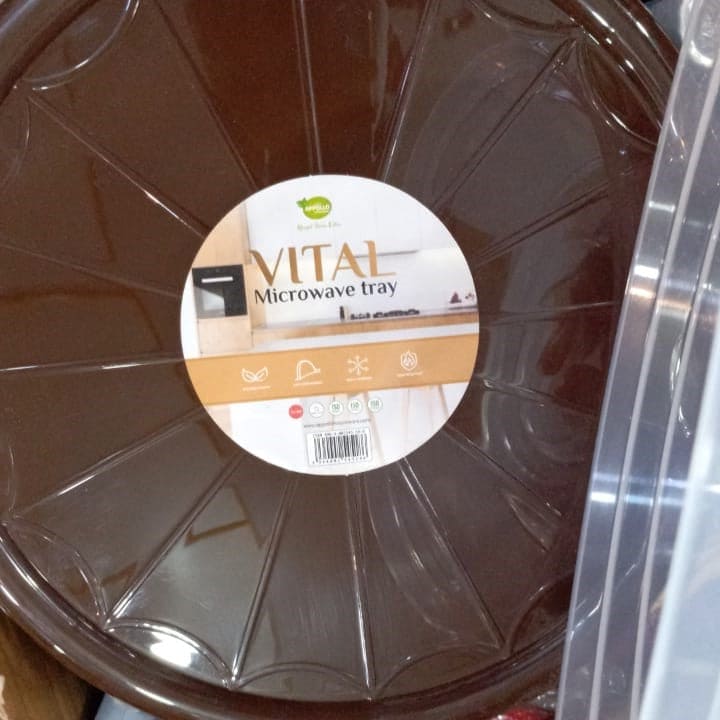 Vital Microwave Lid With Tray, Kitchen Cake Baking Bowl With Cover, Plastic Oven Food Cover, Microwave Plate Cover