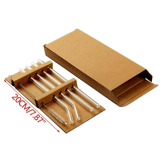 Glass Straw With Cleaning Brush