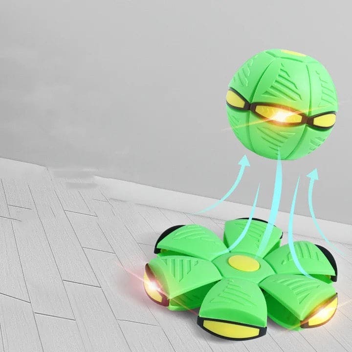 Magic Flying Saucer Ball, Outdoor Flat Throw Disc Ball, Foot Pressure Decompression Vent Ball, UFO Saucer Deformed Ball, Elastic Flying Saucer Toy for Kids, Frisbee Ball Dog Toy, Kids Playing Stomp Ball