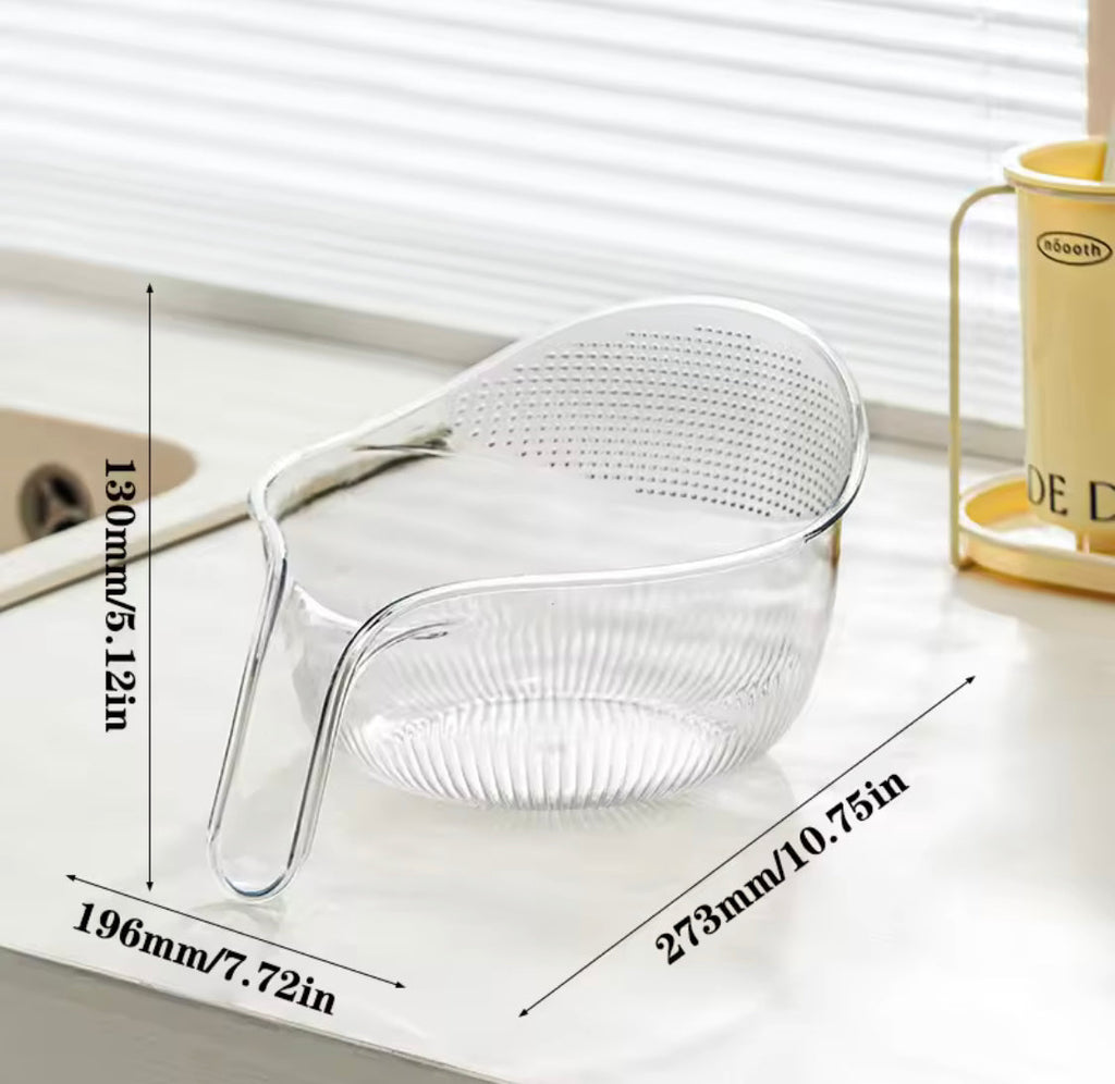 Multifunctional Sink Drain Strainer, Acrylic Rice Washer Drain Basket, Household Draining Bowl