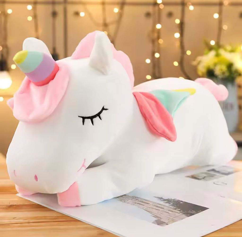 Kawaii Kids Unicorn Plush Toy, Soft Stuffed Unicorn Animal Doll, Lovely Unicorn Sleeping Pillow