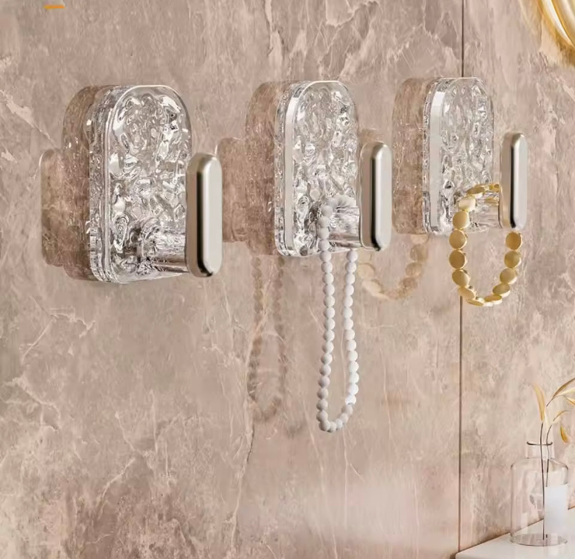 Set Of 6 Multifunctional Transparent Wall Hook, Wall Mounted Self Adhesive Storage Hook, Punch-Free Waterproof Coat Hanger Hook