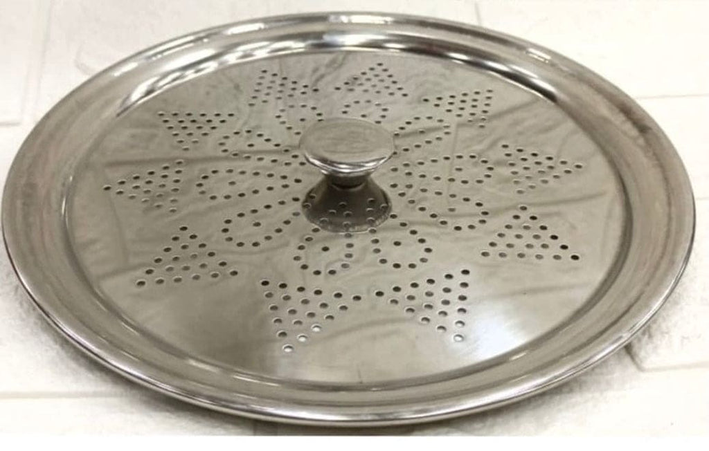 Stainless Steel Top Cover, Pot Tope Strainer Lid, Perforated Pots Pans Cover, Dekchi Pot Cover, Kitchen Cookware Cover Lid