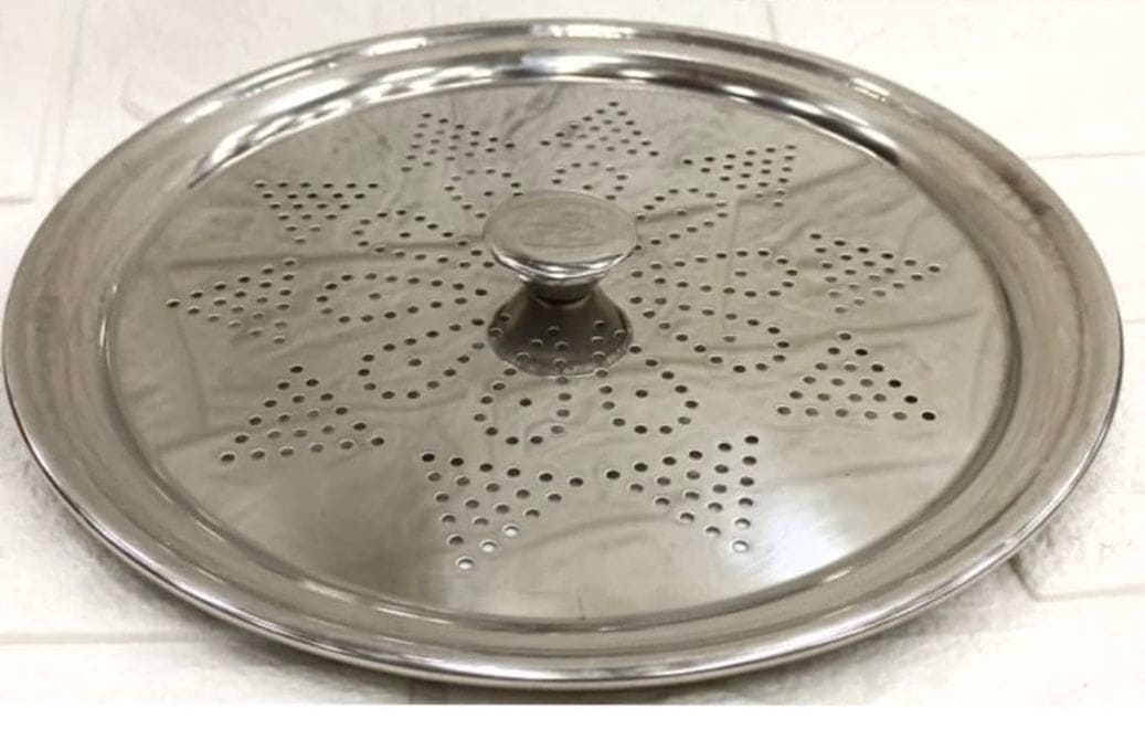 Stainless Steel Top Cover, Pot Tope Strainer Lid, Perforated Pots Pans Cover, Dekchi Pot Cover, Kitchen Cookware Cover Lid