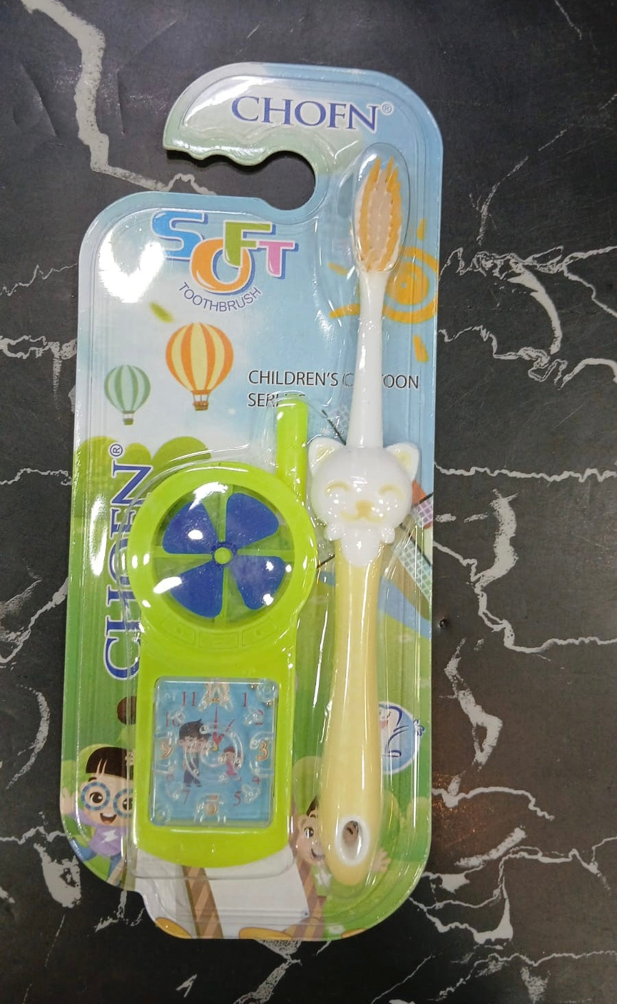 Kids Soft Bristle Toothbrush With Colourful Toy, Ultra Fine Soft Toothbrush, Oral Hygiene Tools Brush