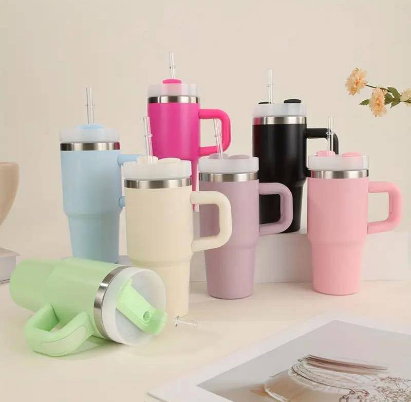 Cute Trendy Mini Tumbler With Handle, Stainless Steel Mini Quencher, Insulated Car Mug With Handle, Mini Portable Thermal Cup