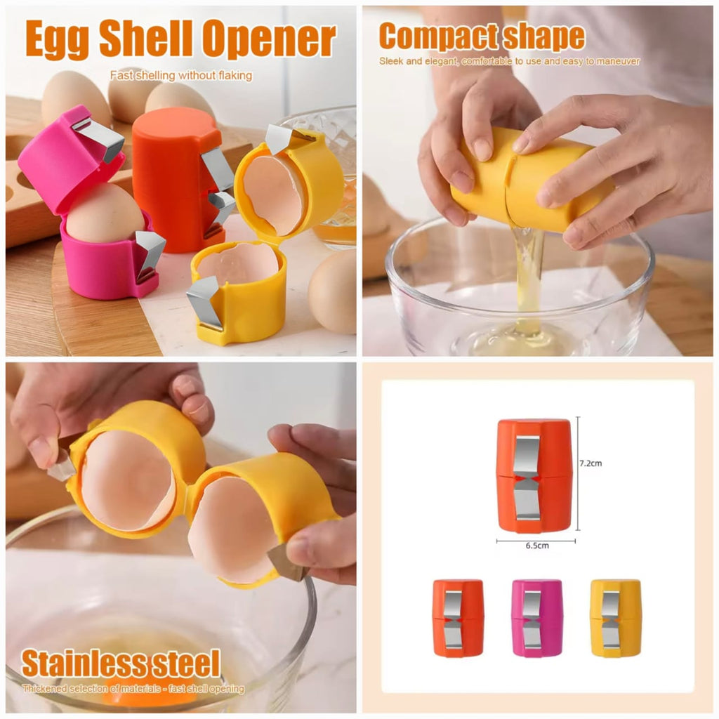 Egg Shell Opener, Quick Peel And Yolk Separator, Durable Kitchen Baking Essential With Easy Grip
