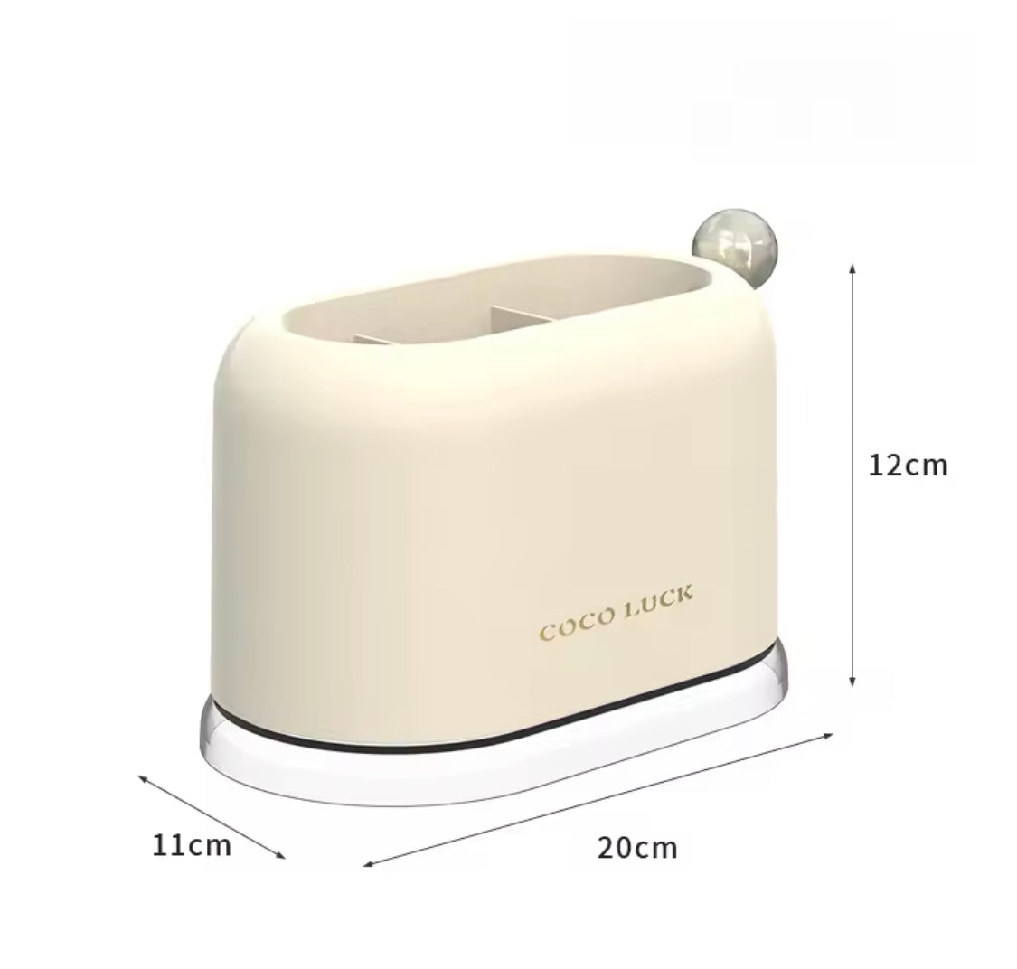 Durable Knife Storage Organizer, Kitchen Utensil Holder With Water Drain Tray, Spoon Fork Chopsticks Storage Rack