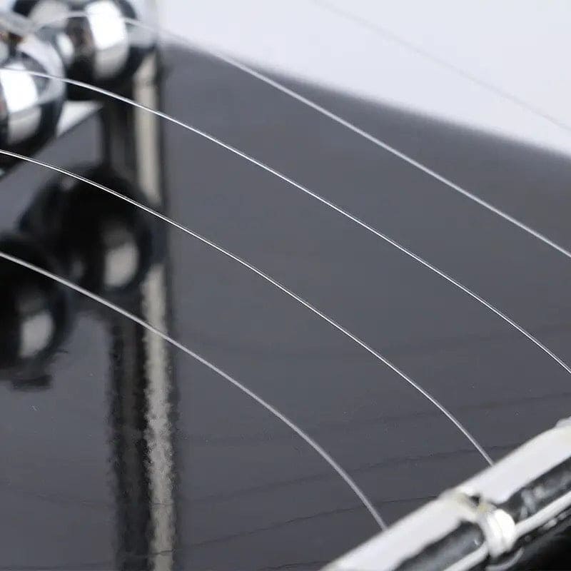 Newton Cradle Balance Steel Balls, 5 Balls Physics Science Pendulum Desk Toy, Home Decor Anti Stress Game Toy, Metal Pendulum Ball School Teaching Supplies, Steel Ball Balance Toy, Cool Office Decor and Tabletop Toys for Stress Relief