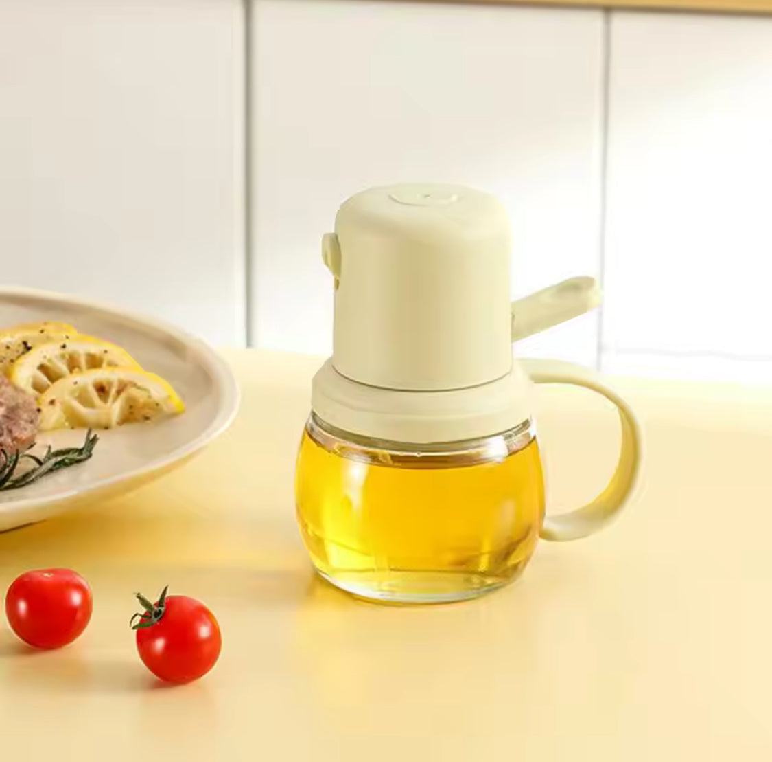 200ml Oil Spray Bottle, Leakproof Oil Can, Durable Transparent Glass Oil Dispenser