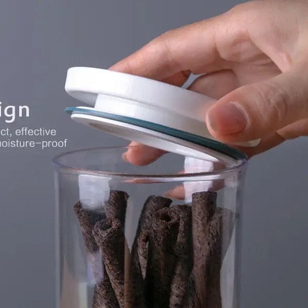 Set Of 3 Transparent Cookie Jar, Transparent Sealed Cans Jars For Spices, Multi Capacity Grain Storage Box, Kitchen Snacks Dry Plastic Fresh Keeping Tank