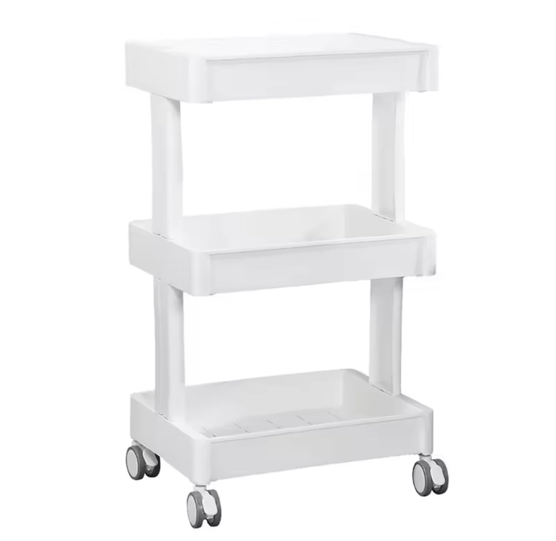 Three Layer Bathroom Storage Trolly, Multifunctional Storage Tool Cart, Multi Layer Sundries Storage Organizer, Movable Snack Storage Rack