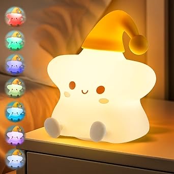 Cute Star Silicone Touch Night Light