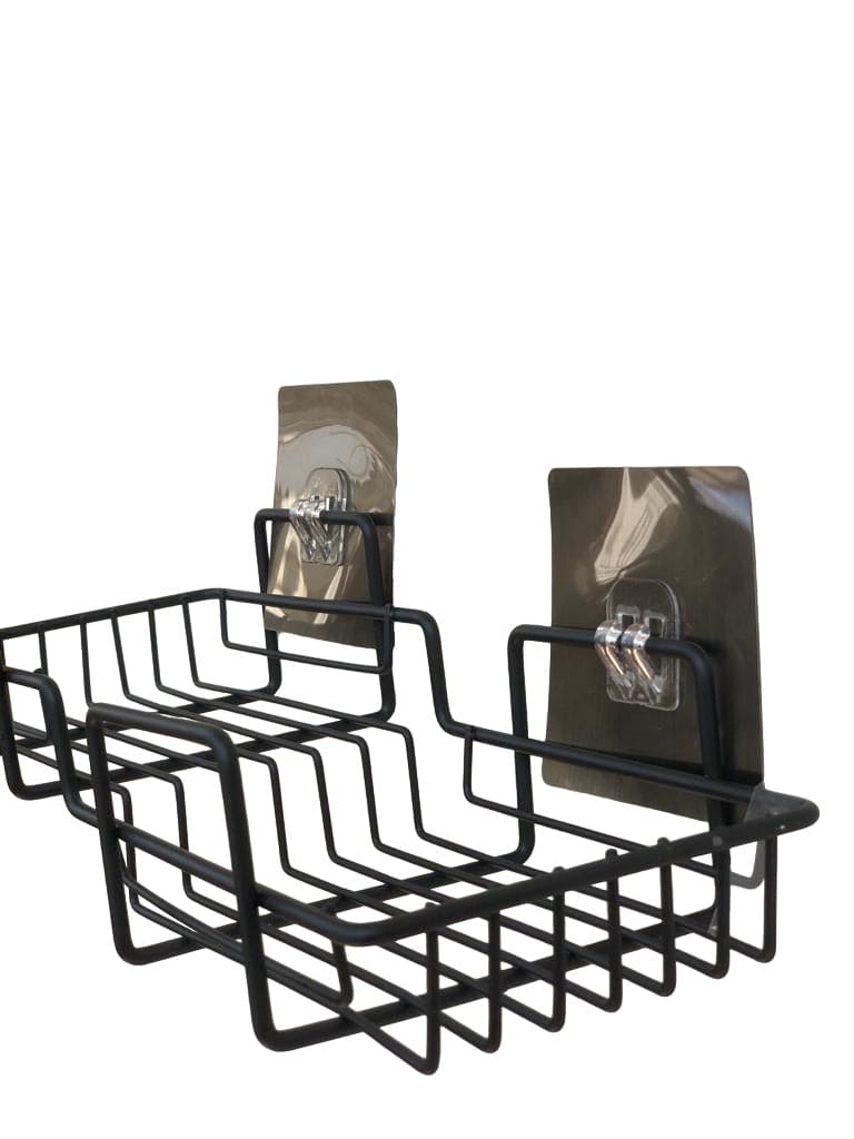 2 Step Shower Basket Shelf, Shampoo Holder Storage Rack, Wall-mounted Stainless Steel Bathroom Shelf, Free Punch Condiment Storage Basket, Kitchen Bathroom Storage Organizer